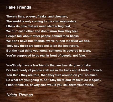 you are a fake friend lyrics